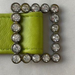 Kemestry crystal buckle belt